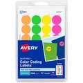 Avery Label, Round, 3/4""Dia, Neonast 1008PK AVE05474